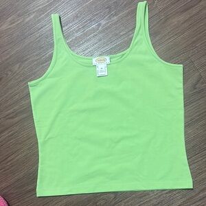 Talbots Med Petite Chic Lime Green Tank Top Excellent Condition Super price!